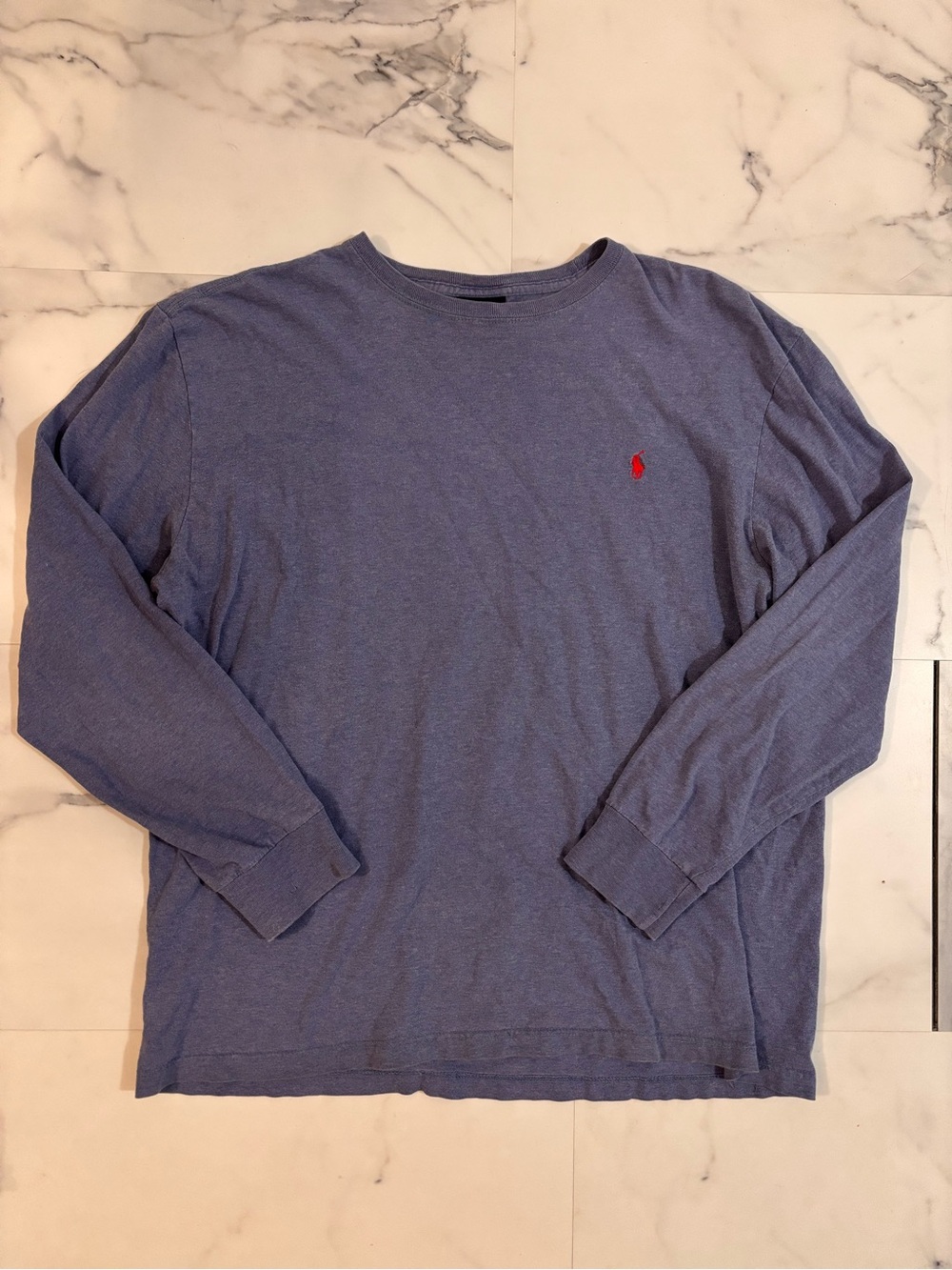 🏇Polo Ralph Lauren🏇 Blue Long-Sleeve Crewneck Tee